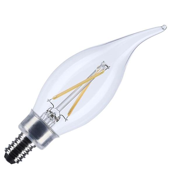 4 watt 120 volt CA10 Candelabra Screw Base 3500K Natural White Clear Dimmable LED