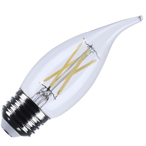 4 watt 120 volt CA10 Medium Screw Base 5000K Daylight Clear Dimmable LED