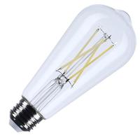 Satco 8 watt 120 volt ST19 Medium Screw Base 5000K Daylight Clear Dimmable LED