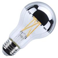 Satco 12 watt 120 volt A19 - Medium Screw Base 2700K Silver Coated Top Dimmable LED