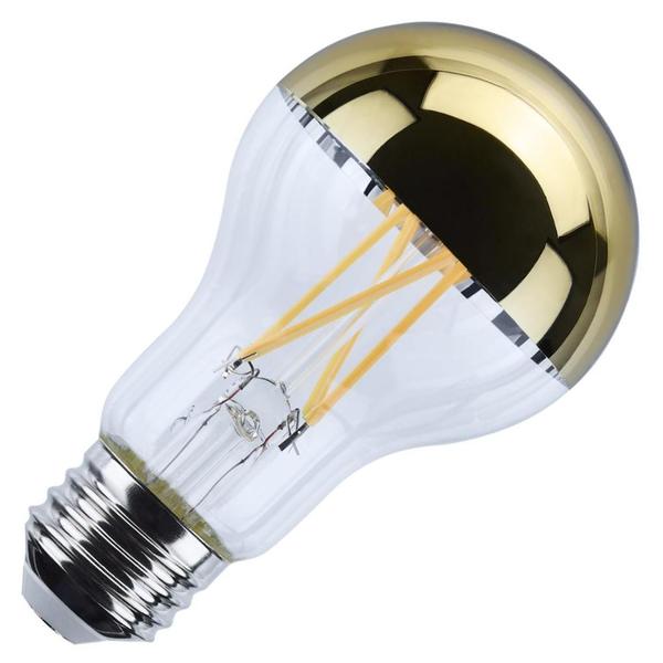 12 watt 120 volt A19 - Medium Screw Base 2700K Gold Coated Top Dimmable LED