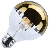 Satco 5.5 watt 120 volt G25 Medium Screw Base 2700K Warm White Gold Coated Top LED