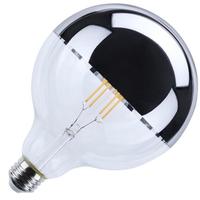Satco 8 watt 120 volt G40 Medium Screw Base 2700K Warm White Silver Coated Top LED