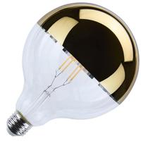 Satco 8 watt 120 volt G40 Medium Screw Base 2700K Warm White Gold Coated Top LED