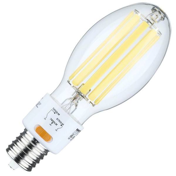 Selectable watt 120/277 volt ED28 Exclusionary Mogul Screw Base 5000K Daylight Dimmable LED