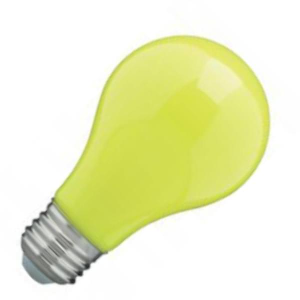 8 watt 120 volt A19 Medium Screw Dimmable Ceramic Yellow LED 
