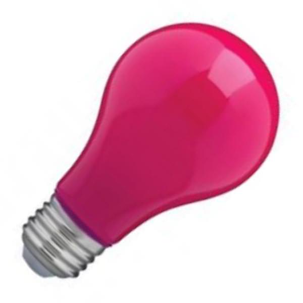 8 watt 120 volt A19 Medium Screw Dimmable Ceramic Pink LED 