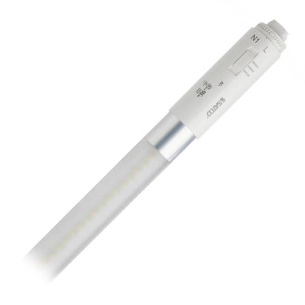 6' 30 watt 120/277 volt T8 Recessed Double Contact Base CCT Selectable Ballast Bypass LED Light Bulb