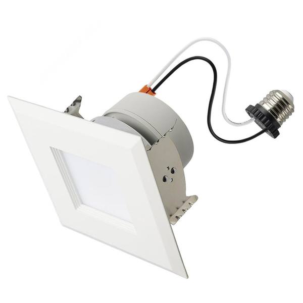 4" 5/6/8 watt 120 volt CCT Selectable Deep Baffle Indoor Square LED Recessed Downlight