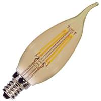 Satco 3.5 watt 120 volt CA11 Candelabra Screw Base 2000K Warm White Amber Dimmable LED
