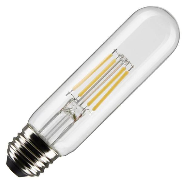 5.5 watt 120 volt T10 Medium Screw Base 2700K Warm White Dimmable LED