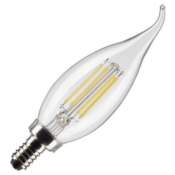 4 watt 120 volt CA10 Candelabra Screw Base 2700K Warm White Dimmable LED