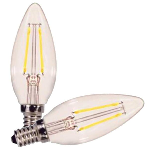 4.5 watt 120 volt B11 Candelabra Screw Base 2700K Warm White Dimmable LED (2 Pack)