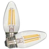 Satco 4.5 watt 120 volt B11 Medium Screw Base 2700K Warm White Dimmable LED (2 Pack)