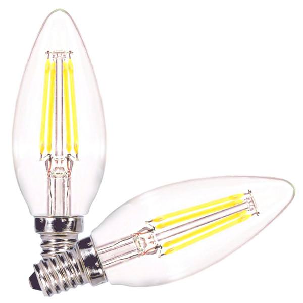 4.5 watt 120 volt B11 Candelabra Screw Base 5000K Daylight Dimmable LED (2-Pack)