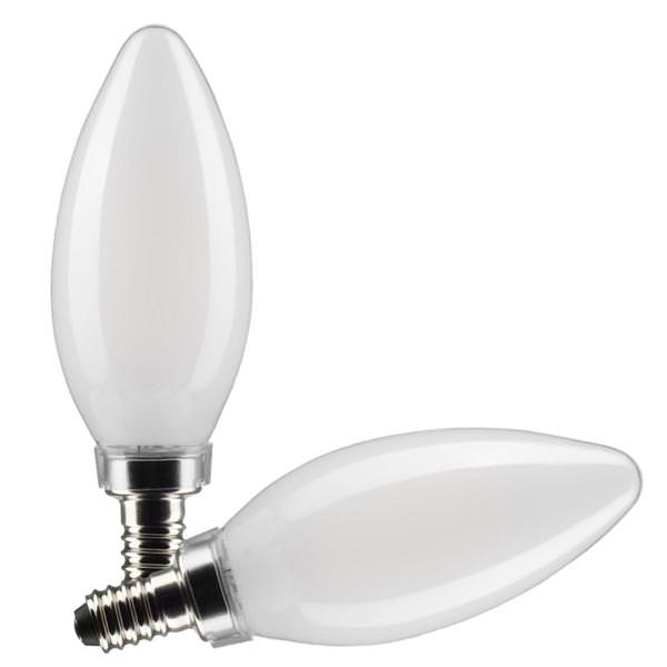 4 watt 120 volt B11 Candelabra Screw Base 2700K Warm White LED (2 Pack)