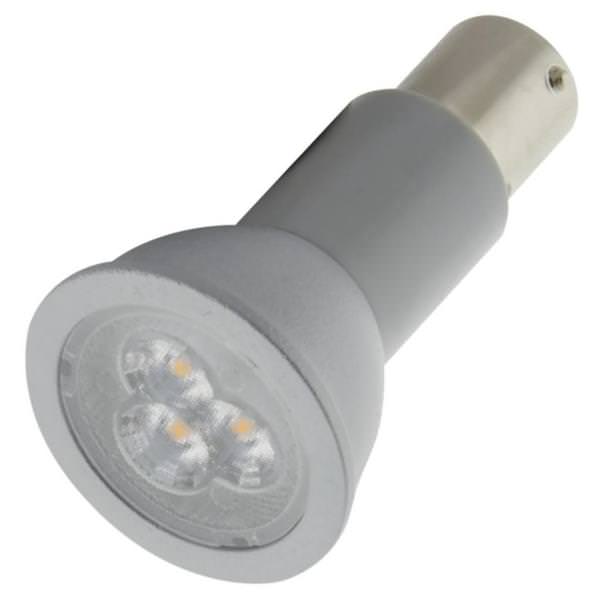 3 watt 12 volt R12 Single Contact Bayonet Base 3000K Natural White LED