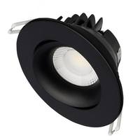 Satco 3.5" 12 watt 120 volt CCT Selectable Black Finish Gimbaled Dimmable LED Recessed Downlight
