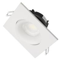 Satco 3.5" 12 watt 120 volt CCT Selectable White Finish Gimbaled Square Dimmable LED Recessed Downlight