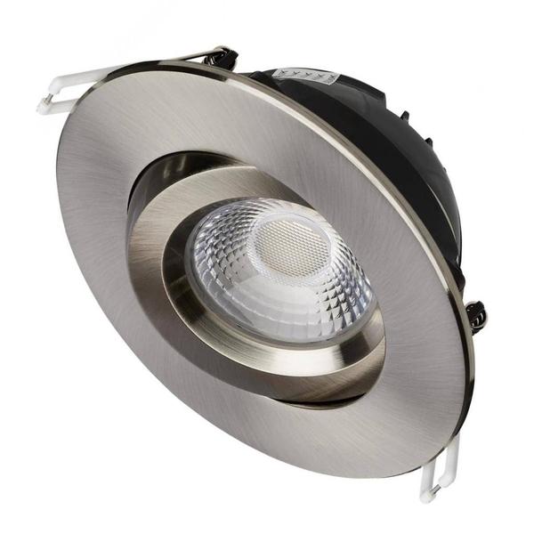 4" 12 watt 120 volt CCT Selectable Brushed Nickel Finish Gimbaled Dimmable LED Recessed Downlight