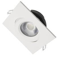 Satco 4" 12 watt 120 volt CCT Selectable White Finish Gimbaled Square Dimmable LED Recessed Downlight