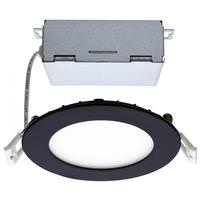 Satco 4" 10 watt 120 volt CCT Selectable Black Dimmable LED Architectural Recessed Downlight