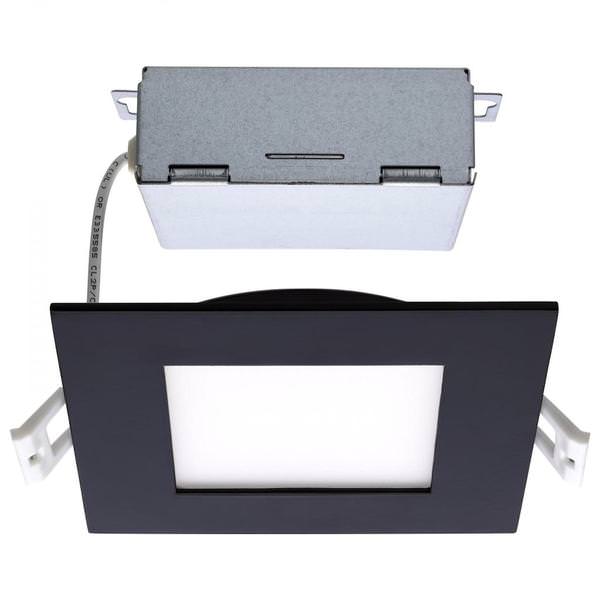 4" 10 watt 120 volt CCT Selectable Black Square Dimmable LED Architectural Recessed Downlight