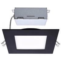 Satco 6" 12 watt 120 volt CCT Selectable Black Square Dimmable LED Architectural Recessed Downlight