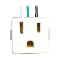 Satco White 3 Wire Outlet