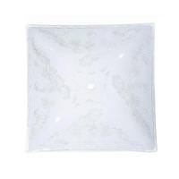 Nuvo Lighting 14" White Clear Floral Pattern Shade