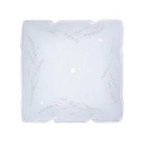 Nuvo Lighting 12" Square Ruffled Edge White Wheat Pattern Glass Shade