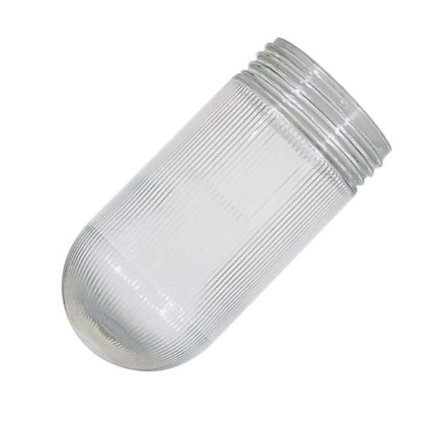 3.17" Screw Fitter Clear Ribbed Cylinder Replacement Glass