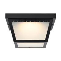 Satco 9" 12 watt 120 voltBlack Frosted Glass Flush Mount Ceiling Light Fixture