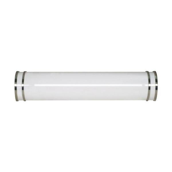 2 Light CCT Selectable Brushed Nickel White Plastic Shade Vanity Light Fixture