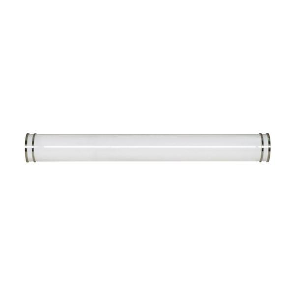 2 Light CCT Selectable Brushed Nickel White Plastic Shade Vanity Light Fixture