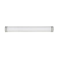 Satco 2 Light CCT Selectable Brushed Nickel White Plastic Shade Vanity Light Fixture