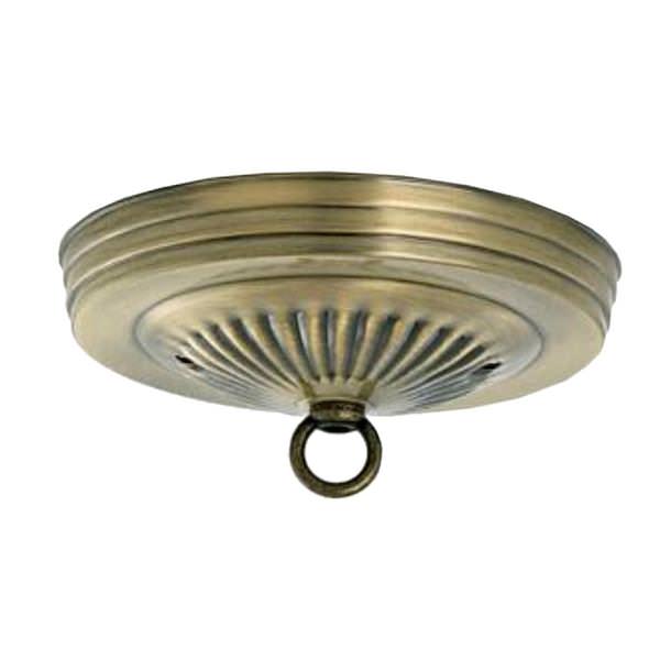 Ribbed Canopy Kit Antique Brass Finish