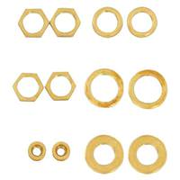 Satco Assorted Brass Locknuts (12 Pack)