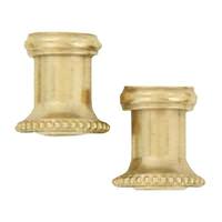 Satco Brass Threaded Knurled Necks (2 Pack)