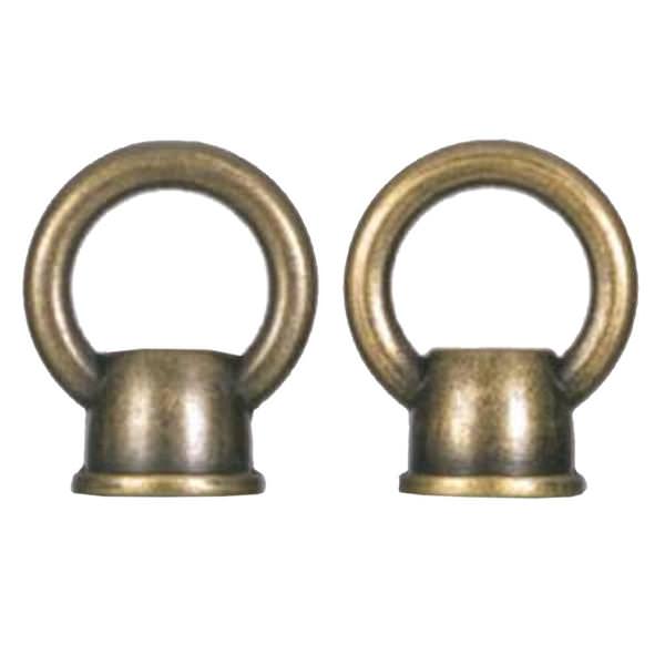 2" Female Loop Antique Brass Finish (2 Pack)