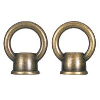Satco 2" Female Loop Antique Brass Finish (2 Pack)