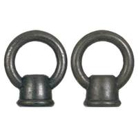 Satco 2" Female Loop Black Finish (2 Pack)