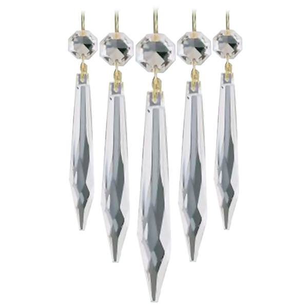 3" Clear Crystal Prisms (5 Pack)