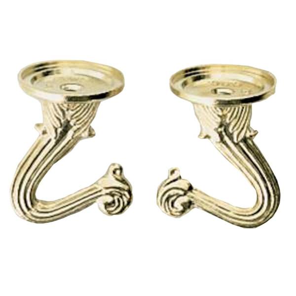 Double Hook Set Brass Finish