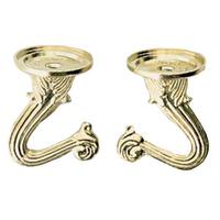 Satco Double Hook Set Brass Finish
