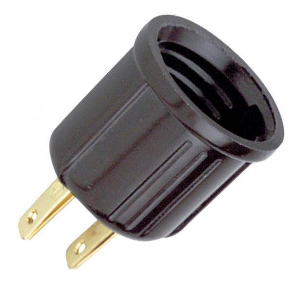 Bakelite Socket Adapter Brown Finish