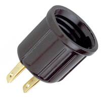 Satco Bakelite Socket Adapter Brown Finish