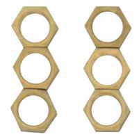 Satco 1/8 IPS Brass Locknuts (6 Pack)