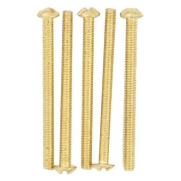 8/32 Brass Plated Finish Round Head Screws (5 Pack)
