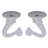 Satco Double Hook Set White Finish